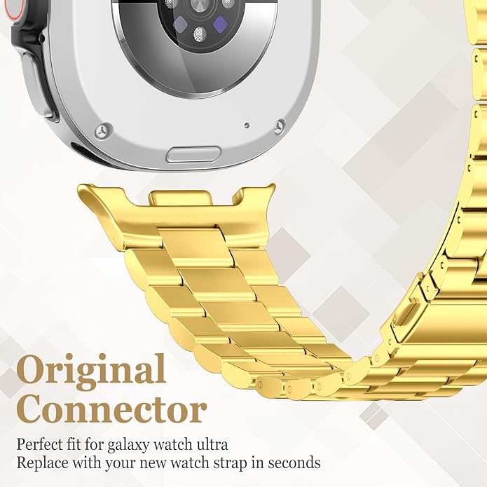 Metal Band for Samsung Galaxy Watch 9 8 40mm 44mm/Classic 46mm Men Women | Stainless Steel, No Gap Strap, Link Bracelet for Samsung Galaxy Watch 8 9 44 40mm/8 Classic 46mm, Business to Casual