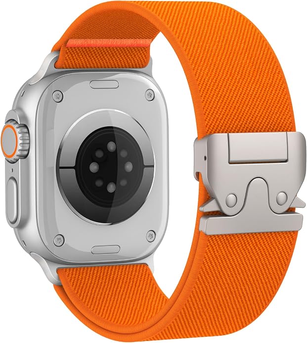 Elastic Sport Band for Apple Watch Ultra 3/2/1 Bands 49mm 46mm 45mm 44mm 42mm 41mm 40mm 38mm Men Women, Adjustable Parachute Buckle Nylon Fabric Wristband for iWatch Series 11 10 SE 9 8 7 6 5 4 3