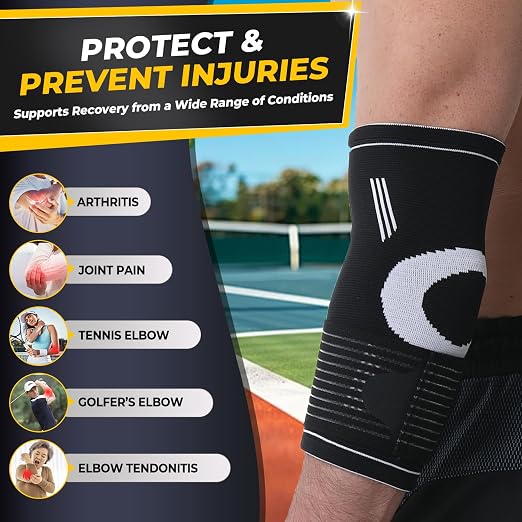 NeoTech Care Elbow Support Brace (Black, Size L, 1 Unit)