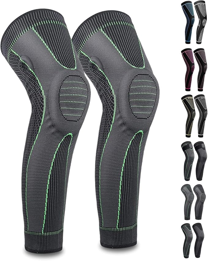SKDK Full Leg Sleeves Long Compression Leg Sleeve Knee Sleeves Protect Leg, for Man Women Basketball, Arthritis Cycling Sport