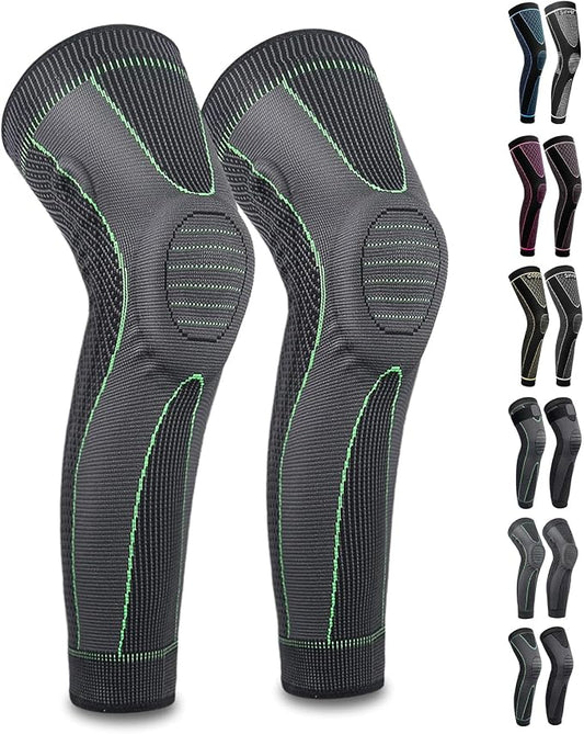 SKDK Full Leg Sleeves Long Compression Leg Sleeve Knee Sleeves Protect Leg, for Man Women Basketball, Arthritis Cycling Sport