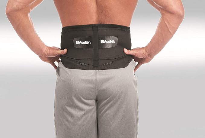 MUELLER Sports Medicine Lumbar Back Brace with Removable Pad, Ideal for Upper and Lower Back Pain, Relief & Support for Men and Women, Strains, Sciatica, Scoliosis