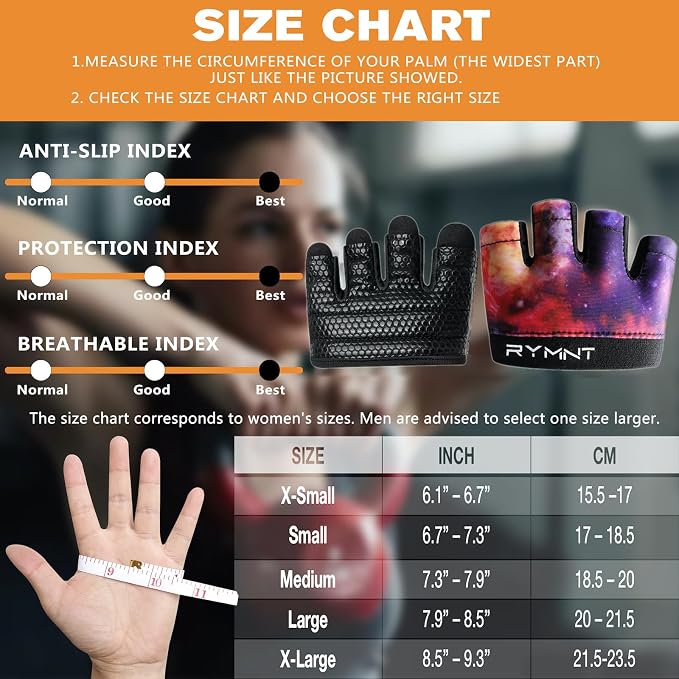 Minimal Workout Gloves for Women Men, Micro Fingerless Gym Gloves Grip Pads | Work Out Gloves for Kettlebells, Weight Lifting, Exercise, Pull Up, ,Cross Training, Silicone Grip Lifting Half Finger Gloves