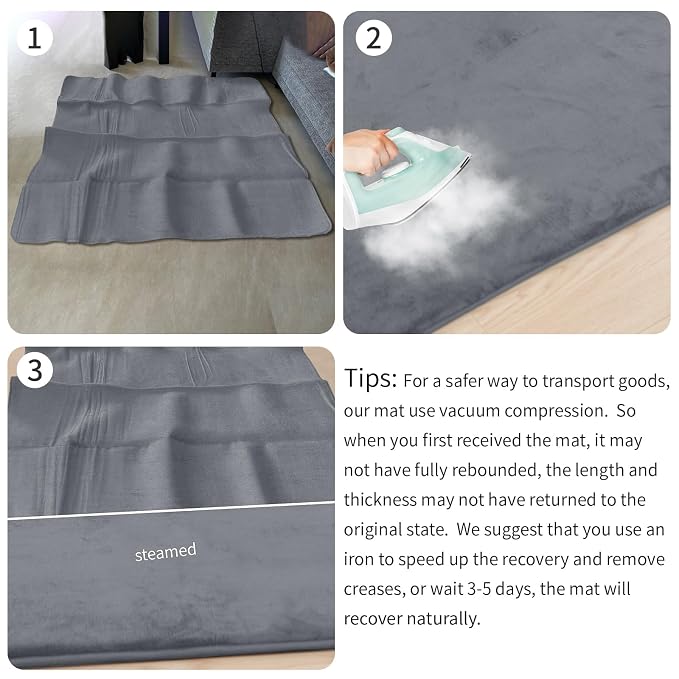 Baby Play Mat for Floor,Large 79"×79" Playpen Mat for Toddler,Infant,Kids,1.3" Thick Non-Slip Nursery Rug,Water Repellent Soft Padded Activity Mats for Tummy Time,Crawling,Playroom(Dark Grey)
