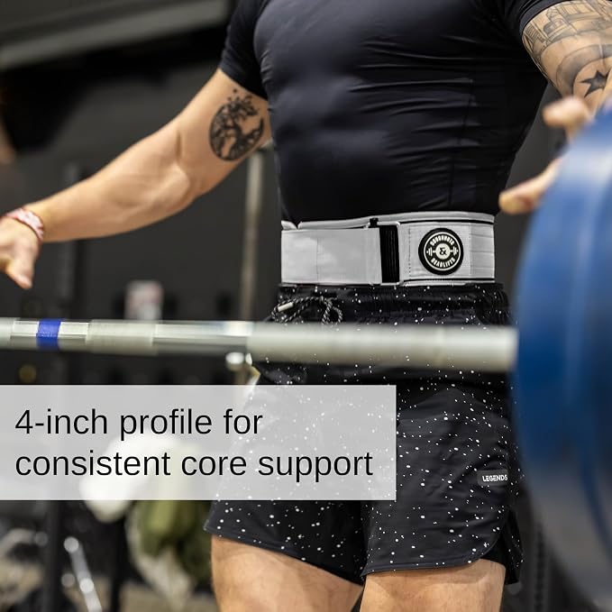 Weight Lifting Belt for Squats, Weightlifting Belt for Deadlifts - 4in Back Support for Bodybuilding | Powerlifting, Locking Metal Buckle, Weight Lifting Belts for Men - Quick Locking