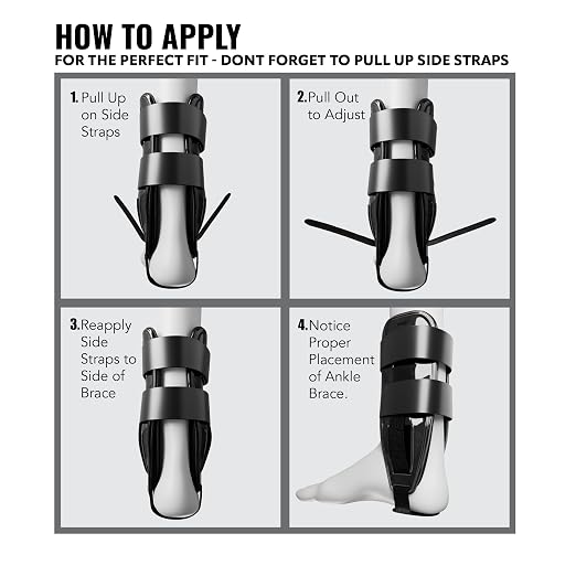 AnklePro Air Cushion Stirrup Ankle Stabilizer Brace - Removable Cold Therapy 3-Strap Rigid Stirrup Ankle Splint w/Gel Pad for Women & Men - Lateral Support for Stability, Black, Regular