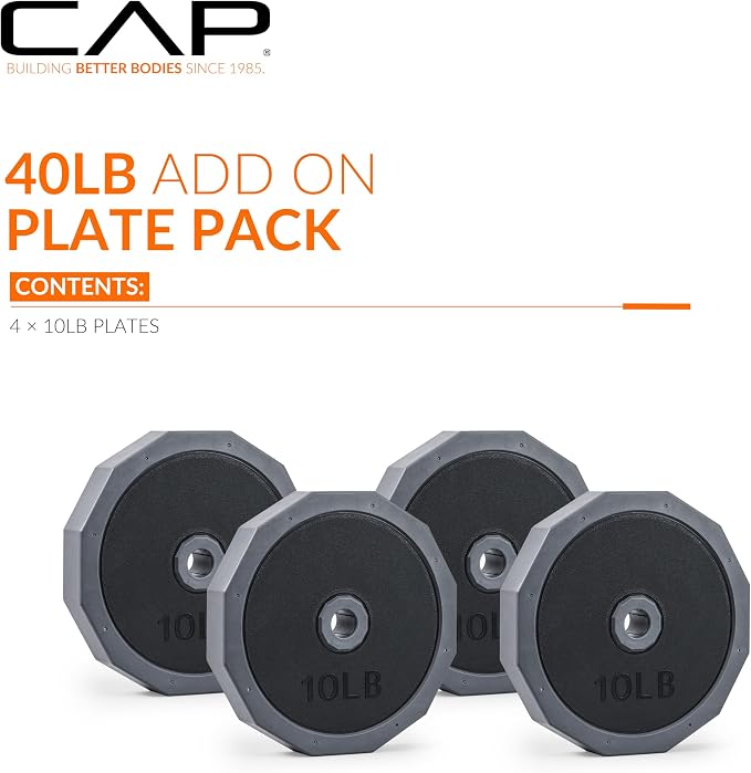 CAP Adjustable Weight Set, Multi-Use Adjustable Dumbbell Set for Home Gym Strength Training, Quick Change Free Weights System, Compact Workout Equipment, Multiple Weight Options