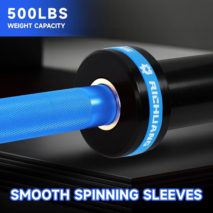 Ceramic Olympic Barbell 4/5/6FT – Short 2" Bar for Home Gym | Alloy/A3/45 steel. 400-500LB. 28mm knurled grip. Brass bushings. Squat, bench, deadlift, hip thrust. Fits standard plates.
