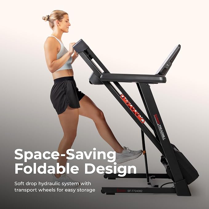 Sunny Health & Fitness Smart Wi-Fi Treadmill with Auto Incline