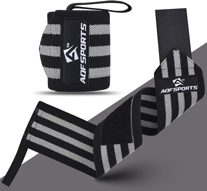 AQF Wrist Wraps for Weightlifting & Powerlifting, 18" USPA Approved (Pair)