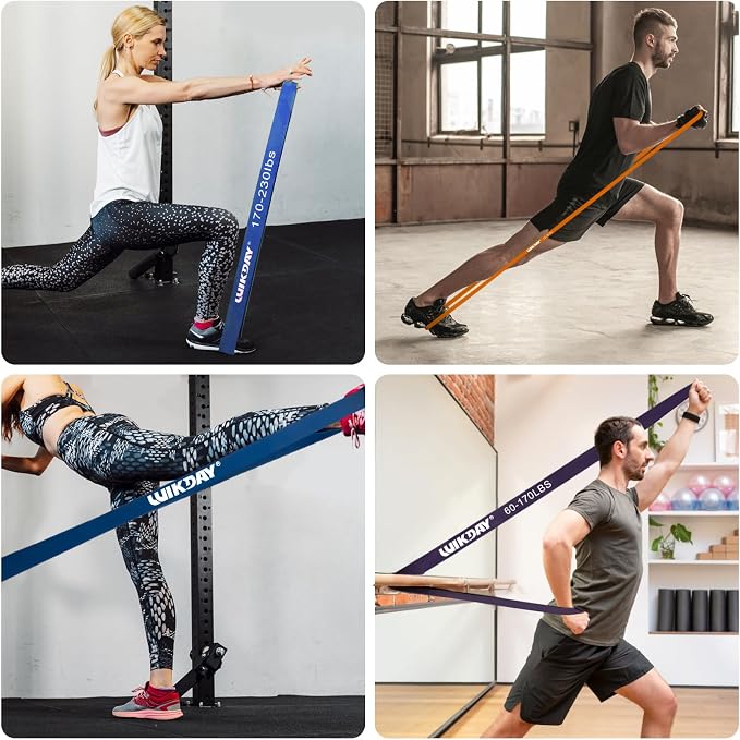 WIKDAY Resistance Bands for Working Out, Exercise Bands, Workout Bands, Pull Up Assistance Bands for Body Stretching Training Physical Therapy Muscle Training for Men & Women