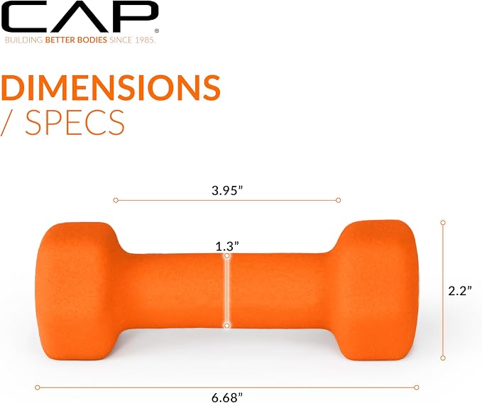 CAP Barbell Neoprene Dumbbell Weights Pairs & Sets | Color Series