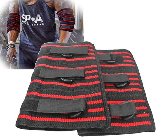 Adjustable Elbow Sleeve, 1 Pair Strong Elebow Support Brace Compression Powerlifting, Weightlifting Man