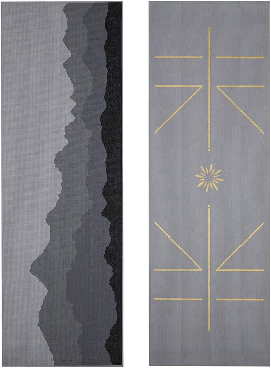 Ascend 6mm Thick Yoga Mat, 72x24in | Premium Non Slip Exercise Mat for Pilates, Workout, Stretching, Fitness, Training - Gym Mat for Home and Studio