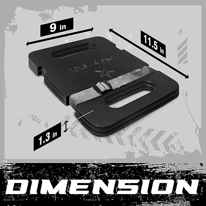 Yes4All Attachable Rucking Weight for Backpack, Cast Iron Training Weight Plate with Quick-Attach Strap Slots, Ergonomic Rounded Handle for Weighted Walking, Hiking, Rucking