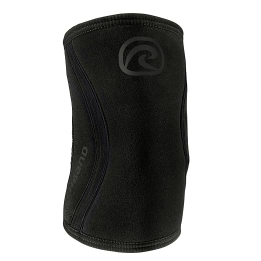 Rehband Elbow 5mm Compression Sleeve, Neoprene Elbow Sleeves for Weightlifting, Anatomical Design, Non-Slip & Close Fitting, Elbow Support Unisex, Colour:Carbon/Black, Size:Large