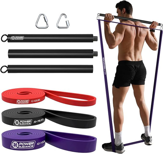 POWER GUIDANCE Resistance Bands, Set of 5 Pull Up Bands, Pull Up Assistance Bands, Exercise Bands, Resistance Bands Set for Legs, Working Out