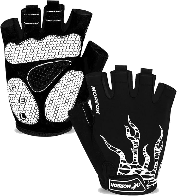 Cycling Gloves Bike Bicycle Gloves, Half Finger 5MM Gel Anti-Slip | Biking Gloves for Men Women Gym workout exercise Motorcycle Hiking Rowing Outdoor Sports