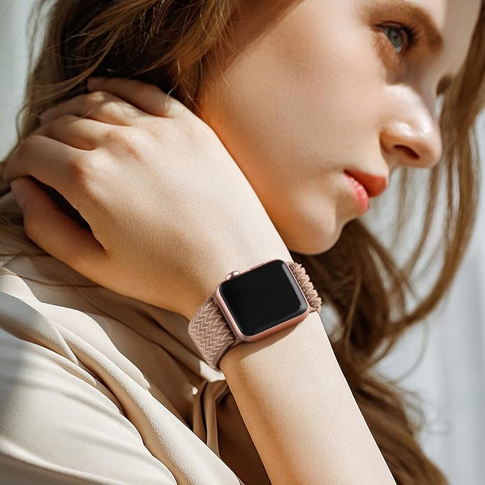 Lerobo Stretchy Nylon Solo Loop Band, Compatible with Apple Watch Series 11 10 9 8 7 6 5 4 3 SE3/2/1 Ultra3/2/1, Adjustable Strap for iwatch Band 44mm 45mm 46mm 49mm 42mm 40mm 41mm 38mm for Women Men