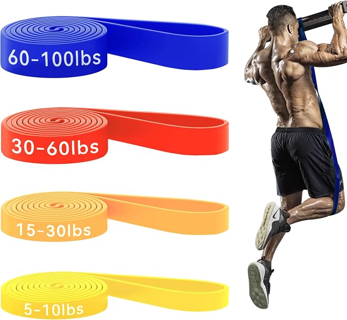 HAPBEAR Pull Up Assistance Bands - Pull Up Bands - Resistance Bands - Exercise Bands Resistance Bands Set - Workout Bands for Working Out, Stretching, Muscle Training