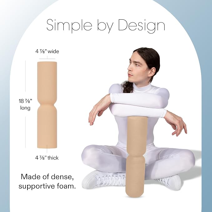 Bala Hourglass Foam Roller (Sand) - Soft Density Back Roller Foam for Physical Therapy, Deep Tissue Muscle Massage, Flexibility & Stretching - Workout Roller for Yoga, Neck, Back & Legs Exercise