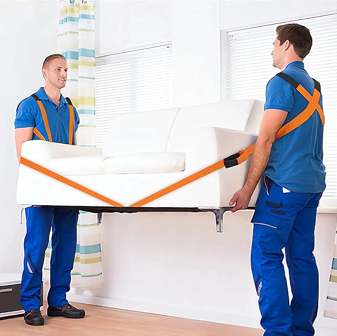 Moving Straps Adjustable, Furniture Moving Lifting Straps for 2 Movers，Shoulder Lifting System for Move Furniture, Appliances, Mattresses, Heavy Objects up to 800 lbs