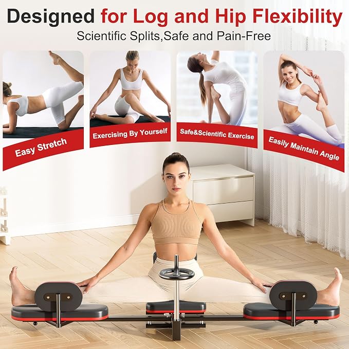 TDH Leg Stretcher, 300LBS Stretcher Machine,210° Adjustable Split Machine | Flexibility Stretching Equipment to Relieving Leg Muscl,Exercise for Everyone