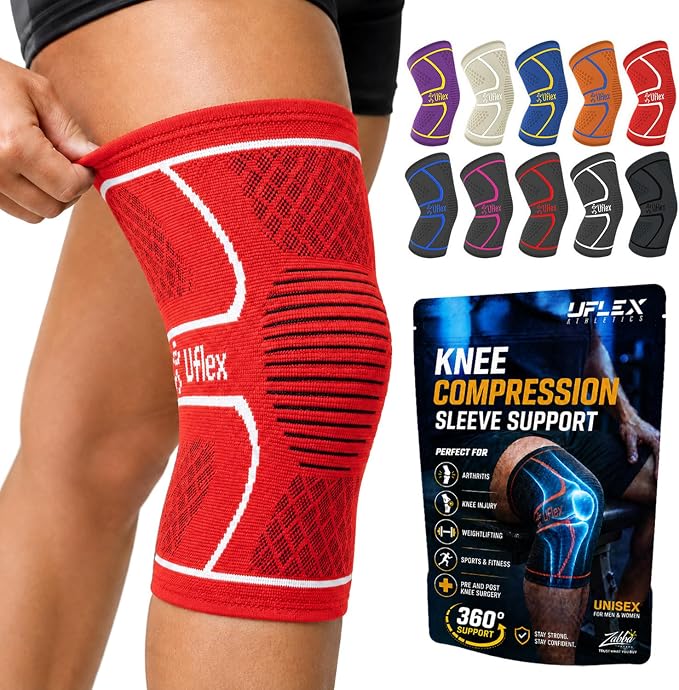 Knee Brace for Men and Women Knee Compression Sleeve Knee Support Wraps for Arthritis Joint Pain Relief, Workout, Swelling, Sports, Circulation, Running, Recovery for ACL & Meniscus Tear