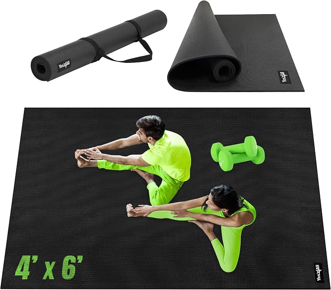 YES4ALL Exercise Mat for Home Gym, Fitness Workout Mats