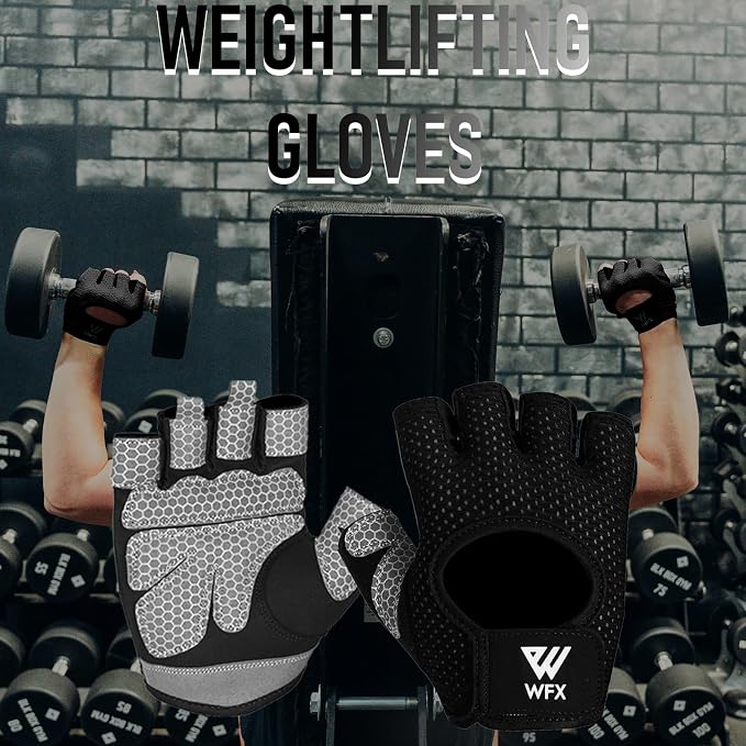 WESTWOOD FOX Weight Lifting Gloves for Men Women Gym Gloves with Wrist Wrap Support for Workout Training Exercise Fitness Hanging, Pull ups for Dumbbell, Cycling