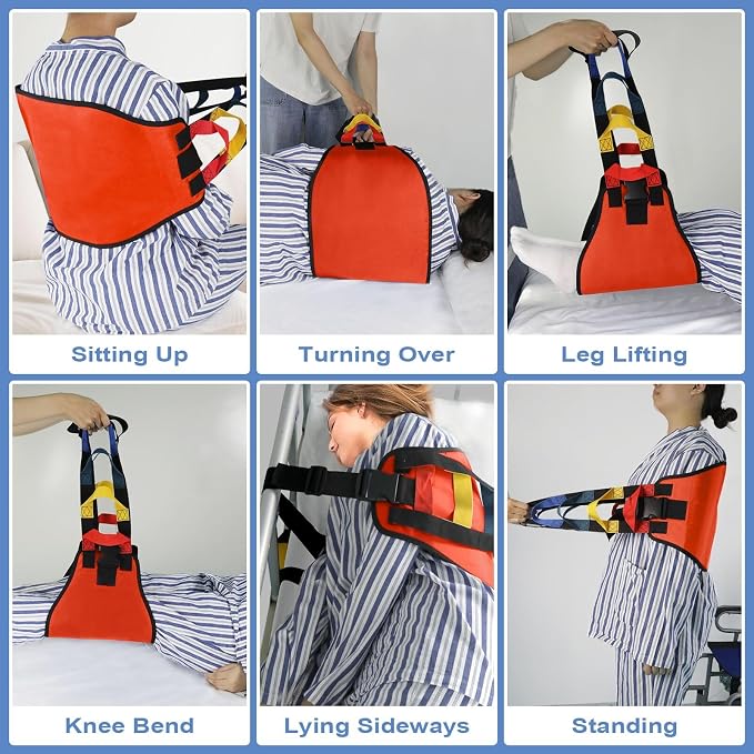 Transfer Sling, Transfer Belt for Elderly, Gait Belts for Seniors | Heavy Duty Patient Lift Belt,Mobility Standing&Lifting Aid for Disabled,Elderly,Injured-Safely Move from Bed and Wheelchair