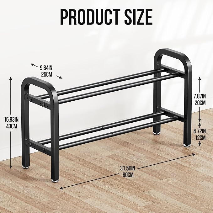 2 Tier Dumbbell Rack, Weight Rack for Home Gym, 300 lb Capacity
