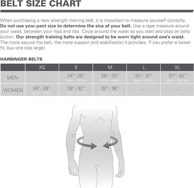 Harbinger Men's Firm Fit 7.5-Inch Contoured Weightlifting Belt