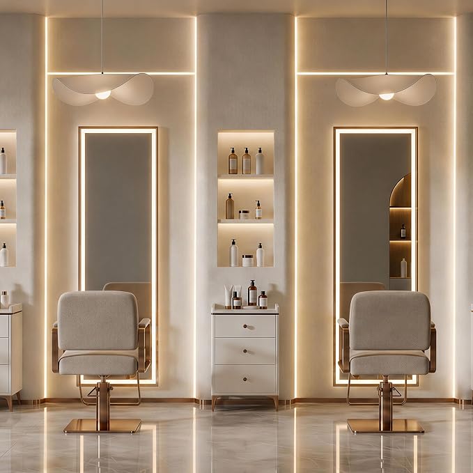 64"x21" Full Length Mirror with LED Lights, Mirrors with Dimming & 3 Color, Full Body Mirrors with Aluminum Alloy Thin Frame for Bedroom, Dressing Room