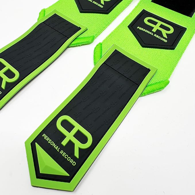 PR Personal Record Heavy Duty Premium Wrist Wraps, More Elasticity, Reinforced Stitching, Extra Wide Strap, Strong Thumb Loop, Larry Wheels Weightlifting Wraps