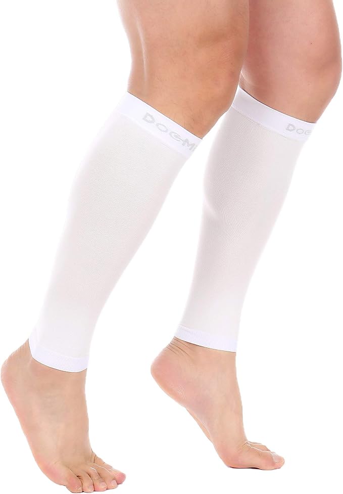 Doc Miller Compression Calf Sleeve for Men & Women, 20-30mmHg | Graduated Support for Running, Shin Splints, Calf Strain, Knee High, Small to 6XL Plus Size