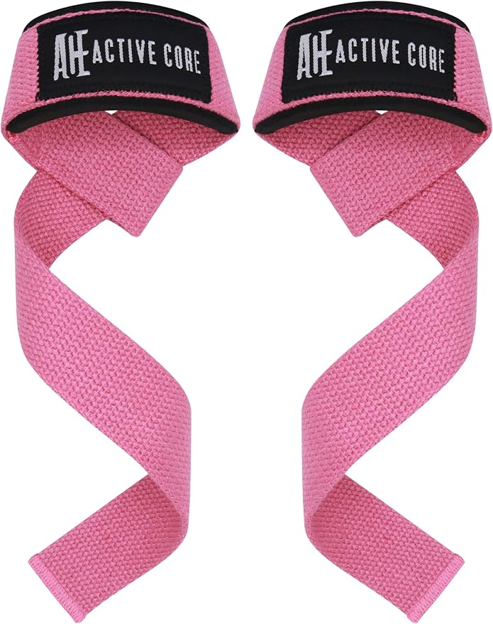 Lifting Wrist Straps for Weightlifting, Weight Lifting Straps Gym Strength Training, Neoprene Padded Wrist Support, Deadlift Straps for Men & Women, 22.5 Inch Cotton