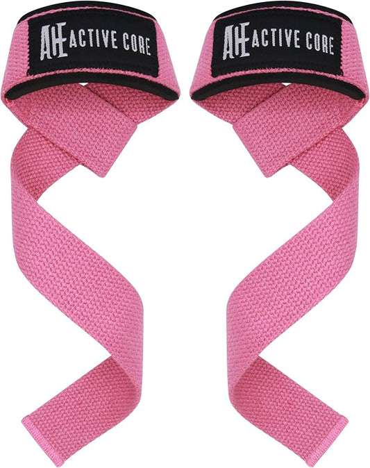 Lifting Wrist Straps for Weightlifting, Weight Lifting Straps Gym Strength Training, Neoprene Padded Wrist Support, Deadlift Straps for Men & Women, 22.5 Inch Cotton