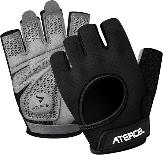 ATERCEL Gym Gloves for Women, Workout Gloves for Gym Weightlifting Exercise | Full Palm Protection | Breathable & Lightweight | For Men & Women | Cycling & Climbing Ready