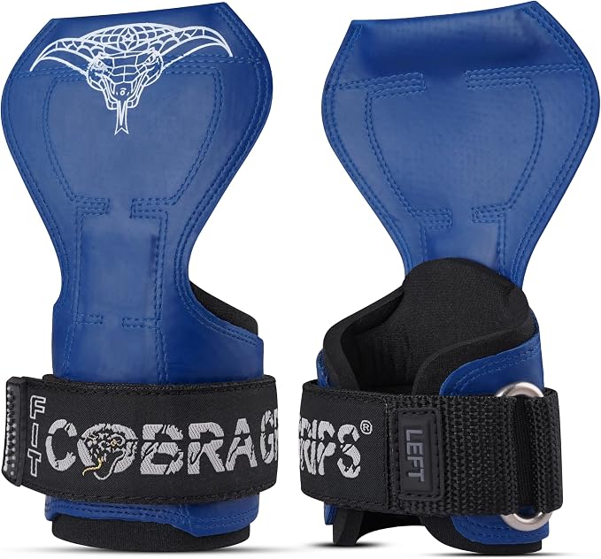 Cobra Grips Weight Lifting Gloves with Adjustable Neoprene Padded Wrist Wraps - Heavy Duty Alternative to Power Lifting Hooks for Deadlifts