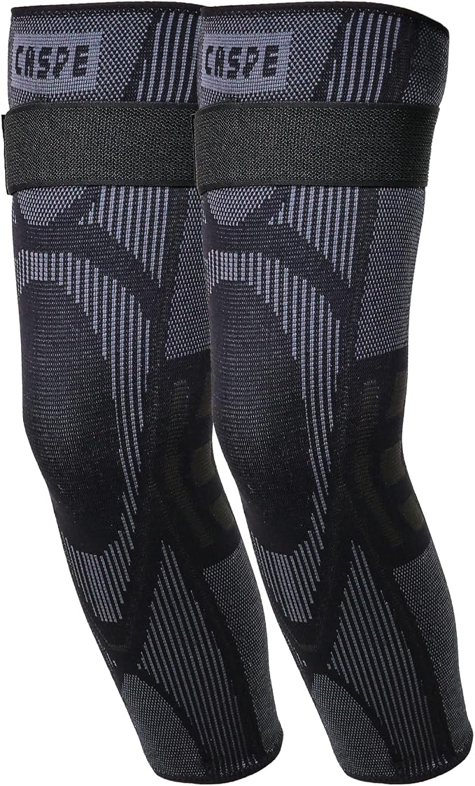 Caspe Leg Compression Sleeve With Strap, Full Length Thigh Knee Calf Support, Knee Compression Sleeve Women & Men, Full Leg Support for Light Recovery, Daily Wear