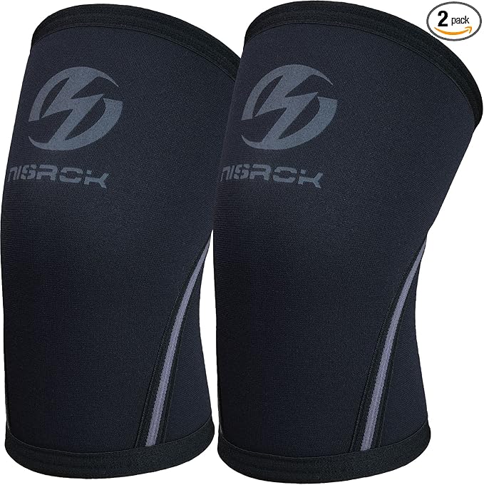 Elbow Sleeves (Pair),Support for Weightlifting,Powerlifting,Squat,Basketball and Tennis,5mm Neoprene Compression Brace for Both Women and Men (Large, Black New)