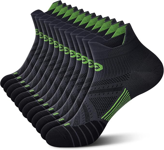 Compression Socks for Men Women Ankle Running Socks for Plantar Fasciitis | Low Cut Athletic Ankle Socks with Ankle & Arch Support for Running, Cycling, Golf, Work, Plantar Fasciitis Relief