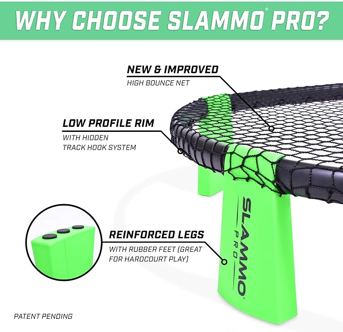GoSports SLAMMO PRO Game Set - New and Improved PRO Set with 3 PRO Balls, Pump and Carrying Case