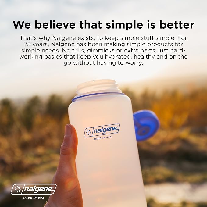 Nalgene Leak Proof Tritan BPA-Free Water Bottle - 32 oz Narrow Mouth - Made in the USA for Outdoor Use & Daily Hydration (Cherry Blossom) (Pack of 6)