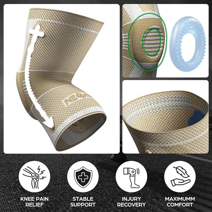 NEENCA Professional Knee Brace, Medical Knee Support for Women & Men Relief | Upgraded Version, Patented Patella Gel Pad & Side Stabilizers, For Knee Pain, Swelling, ACL,PCL, Circulation, Sports, Workout