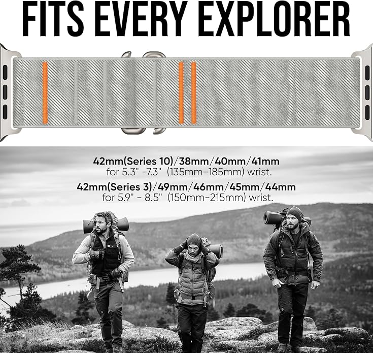 Suitisbest 2 Pack Sport Band Compatible with Apple Watch Ultra Band 49mm 46mm 45mm 44mm 42mm 41mm 40mm 38mm, Stretchy Sport Loop Strap for iWatch Series 11 10 9 8 7 6 5 4 3 2 1, SE 3 2 1, Ultra 3 2 1
