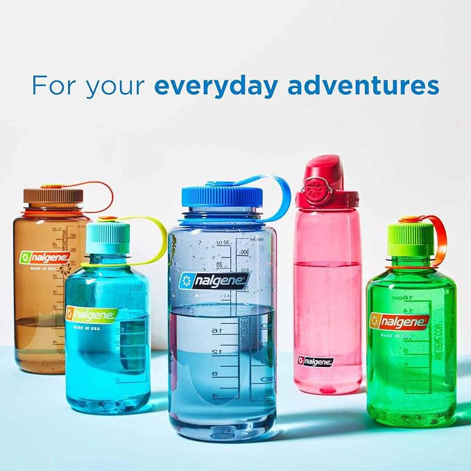 Nalgene Leak Proof Tritan BPA-Free Water Bottle - 32 oz Narrow Mouth - Made in the USA for Outdoor Use & Daily Hydration (Cherry Blossom) (Pack of 6)