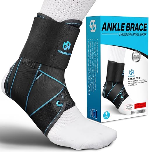 Lace Up Ankle Brace for Women Men, Ankle Support for Sprained Ankle, Plantar Fasciitis Brace Ankles Stabilizer Wrap for Basketball, Volleyball, Sports, Injury Recovery, XS