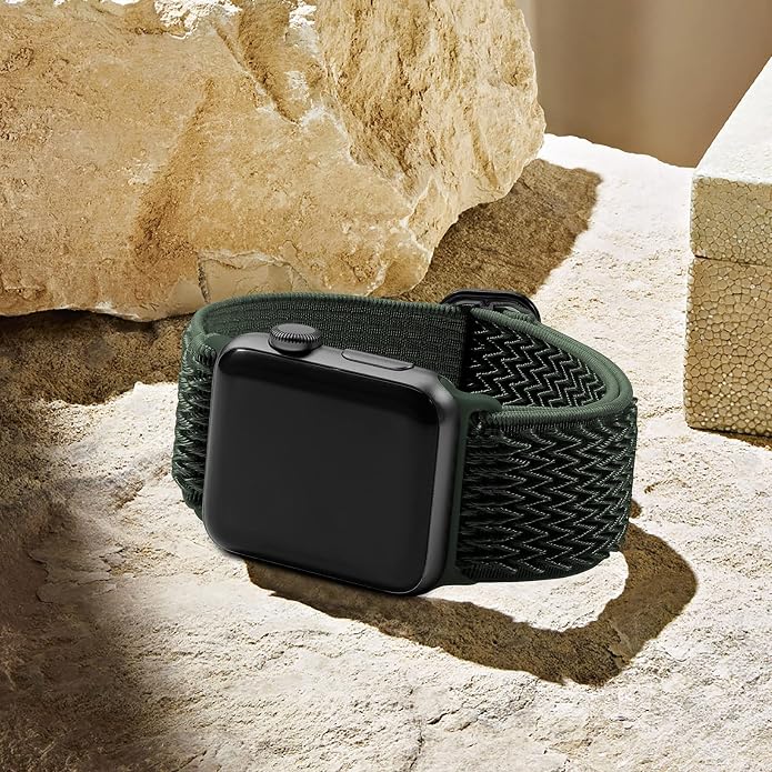 Lerobo Stretchy Nylon Solo Loop Band, Compatible with Apple Watch Series 11 10 9 8 7 6 5 4 3 SE3/2/1 Ultra3/2/1, Adjustable Strap for iwatch Band 44mm 45mm 46mm 49mm 42mm 40mm 41mm 38mm for Women Men